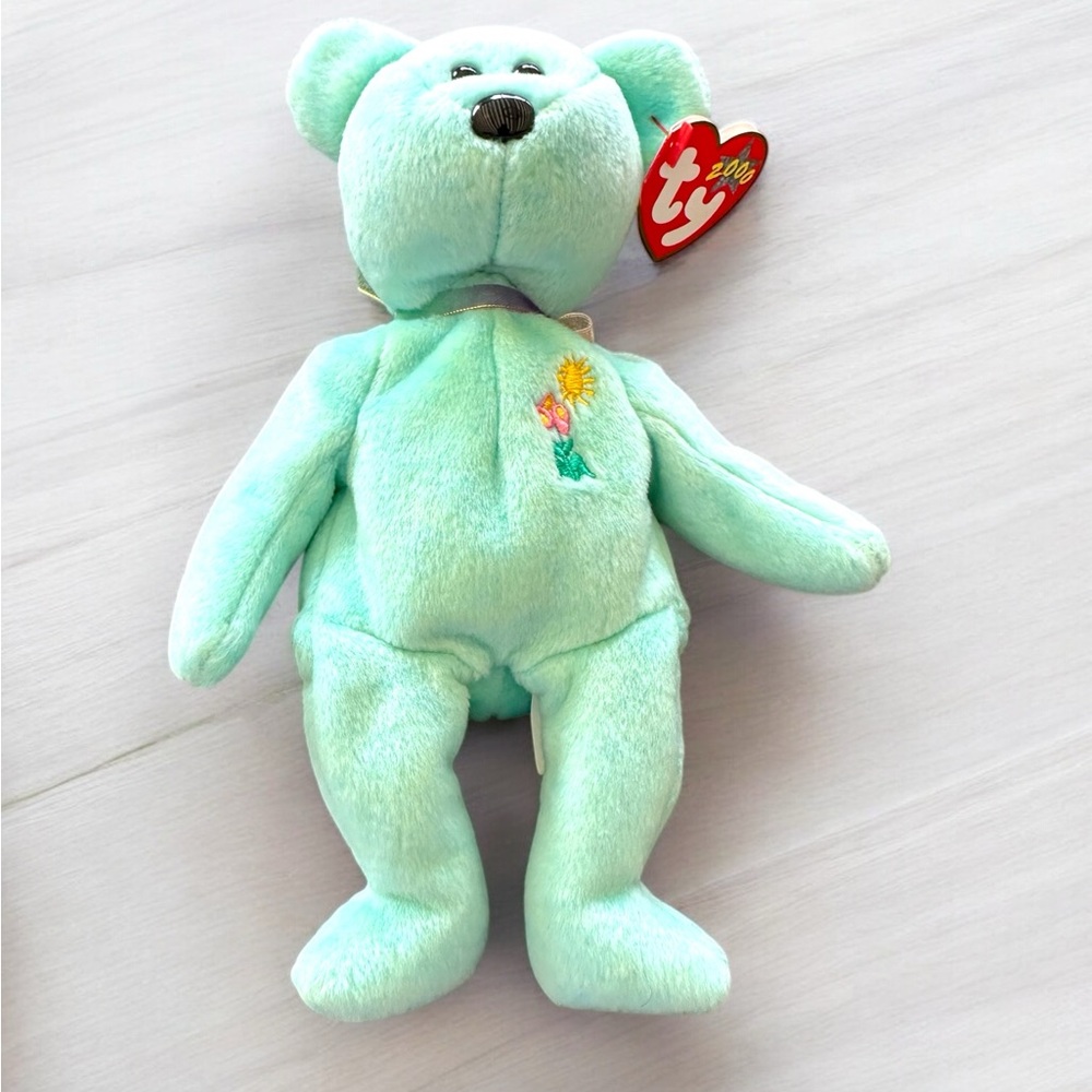 Ty Mint Green Ariel 2000 Teddy Bear Plush Toy